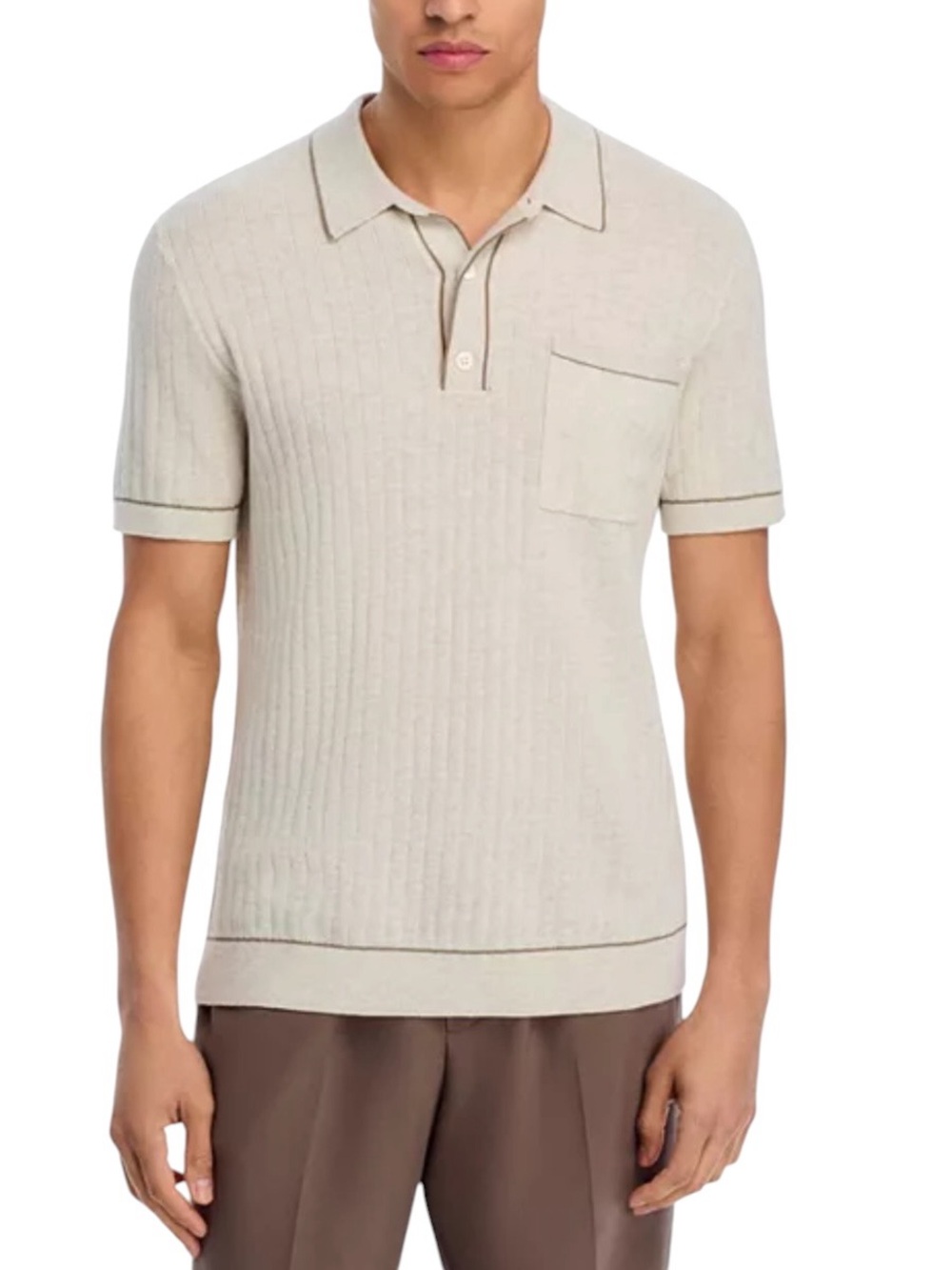 RAILS Hardy Cotton Regular Fit Pocket
Polo Shirt In Oat Men's Short-Sleeve Knit